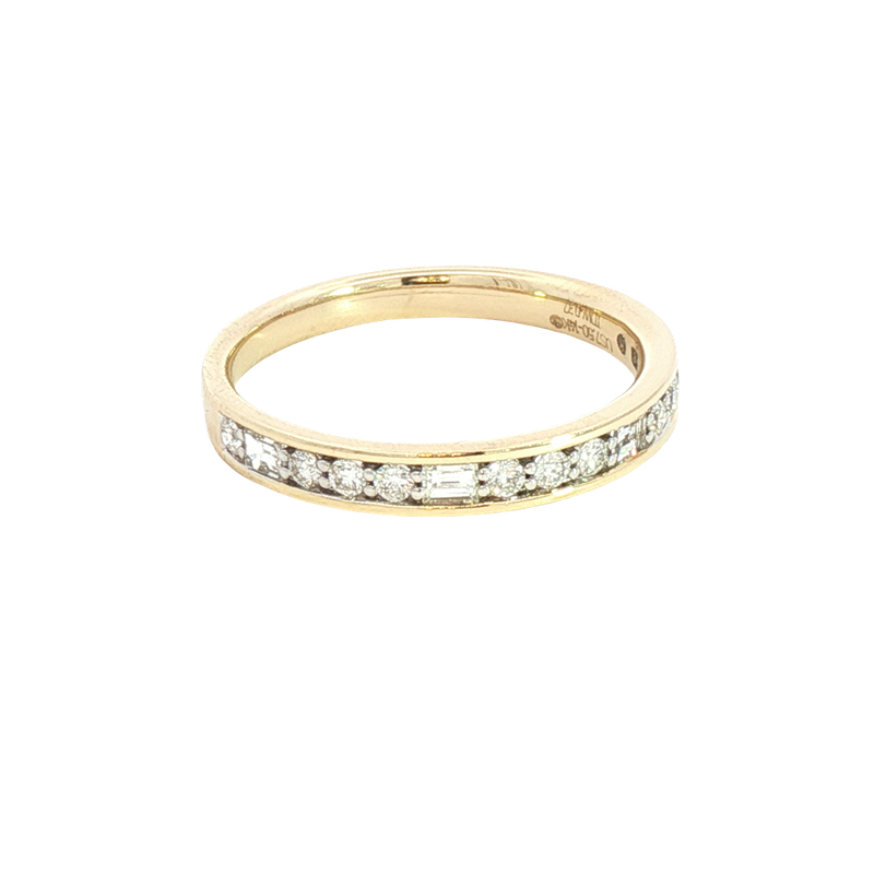 Elegant Diamond Bands 14K Gold Yellow Channel Set 0.17 Carats Diamond Anniversary Band