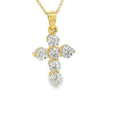 Elegant Diamond Necklaces & Pendants 18K Yellow Gold 1.05 Carats Diamond Cross Pendant