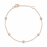 Sophisticated & Timeless Diamond Bracelets 14K Rosé Gold 0.13 Carats Diamond Bracelet - 7 Inch