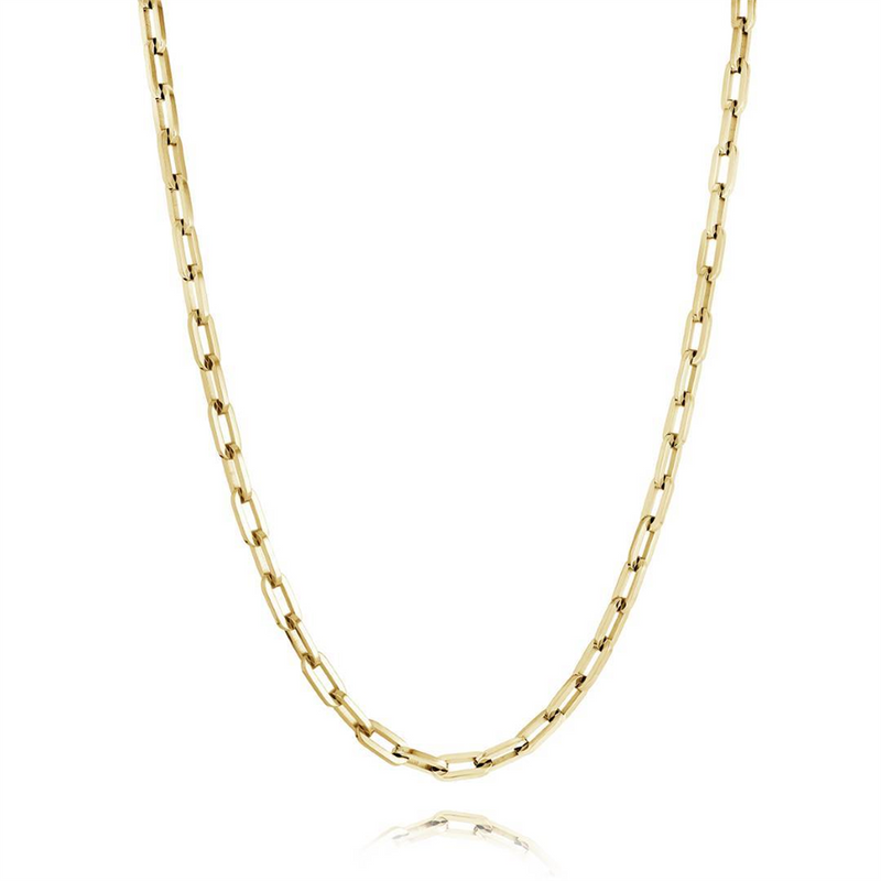 Ion Plated Yellow Gold Over Stainless Steel 5.3 MM Round Link Necklace -  18 Inch