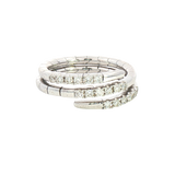 Elegant & Trendy 14K White Gold 0.40 Carats Diamond Flexible Bypass Ring