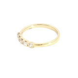 Elegant Diamond Bands 14K Yellow Gold 0.41 Carats Diamond Anniversary Band