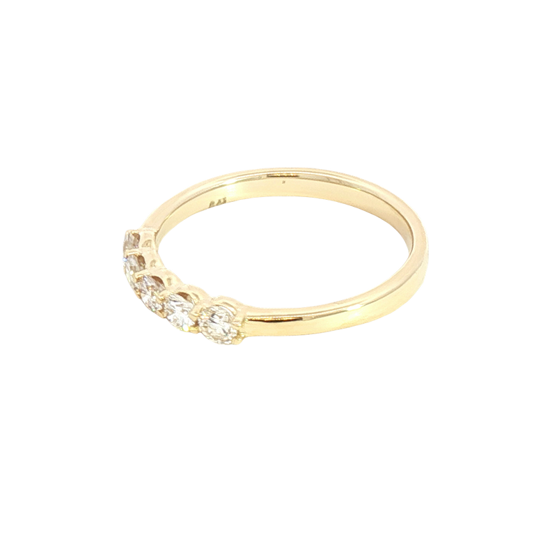 Elegant Diamond Bands 14K Yellow Gold 0.41 Carats Diamond Anniversary Band