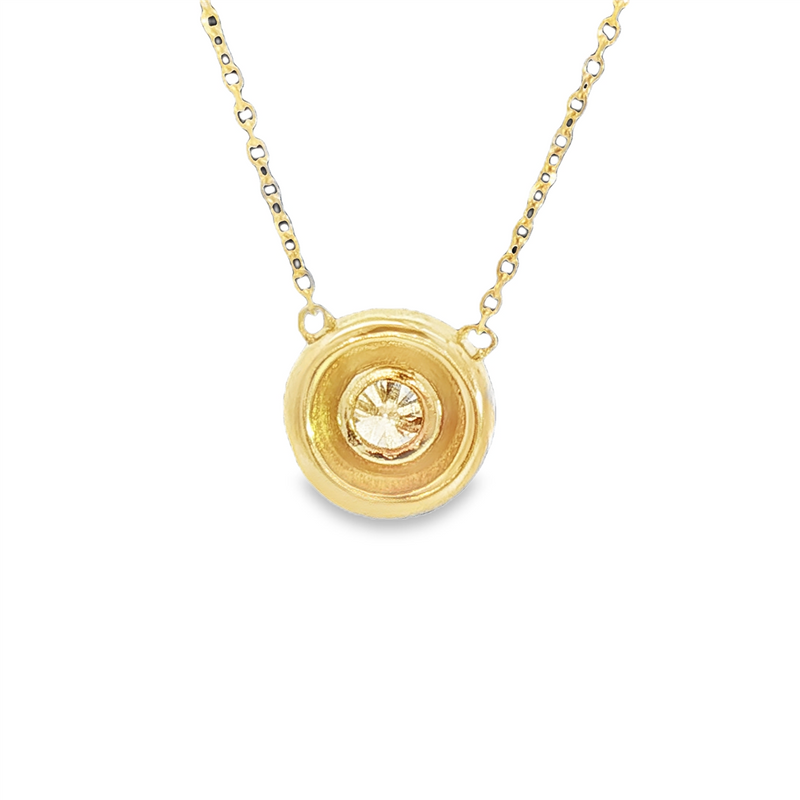 Elegant Diamond Necklaces 14K Yellow Gold 0.31 Carats Diamond Solitaire Necklace - 18 Inch