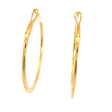Classic & Contemporary 18K Yellow Gold 0.84 Carats Diamond Inside Out Hoop Earrings