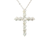 Elegant Diamond Necklaces & Pendants 14K White Gold 0.83 Carats Diamond Cross Pendant