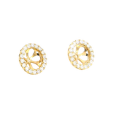 Classic & Contemporary 18K Yellow Gold 0.46 Carats Diamond Earring Jackets