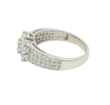 Elegant & Trendy 18K White Gold 1.63 Carats Diamond Floral Inspired Ring