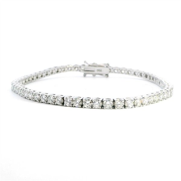 Sophisticated & Timeless Diamond Bracelets 18K White Gold 5.0 Carats Diamond Tennis Bracelet - Size 7 Inch
