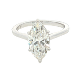 14K White Gold Marquise Cut 2.50 Carats Lab Grown Diamond Solitaire Ring