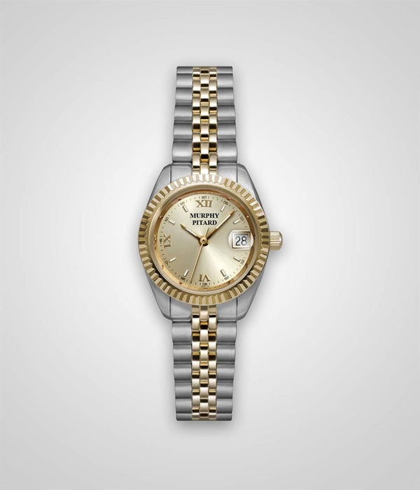 MPJ Signature Two-Toned Stainless Steel Roman Numeral 24mm Dress Watch