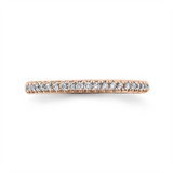 Elegant Diamond Bands 14K Rosé Gold 0.18 Carats Diamond Stackable Band