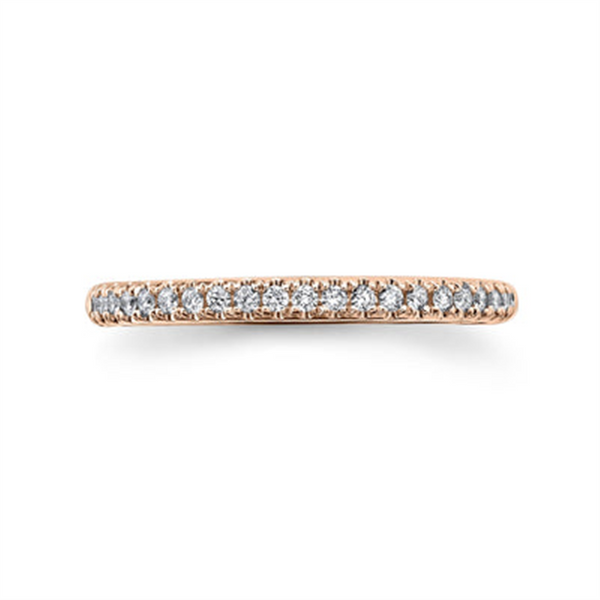 Elegant Diamond Bands 14K Rosé Gold 0.18 Carats Diamond Stackable Band