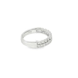 Elegant & Trendy 18K White Gold 0.35 Carats Diamond Stackable Ring