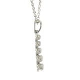 Elegant Diamond Necklaces 14K White Gold 0.50 Carats Diamond Vertical Drop Necklace - 18 Inch