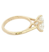 14K Yellow Gold 3.0 Carats Lab Grown Diamond Solitaire Ring