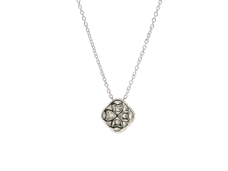 Elegant Diamond Necklaces 18K Gold White 1.22 Carats Diamonds Drop Pendant Necklace - 18 Inch