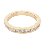 Elegant Diamond Bands 14K Yellow Gold Channel Set 0.50 Carats Diamond Stackable Band