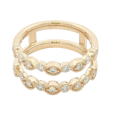 14K Yellow Gold 0.55 Carats Diamond Ring Guard