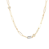 Elegant Diamond Necklaces 14K Yellow Gold 1.80 Carats Diamond Station Necklace - 18 Inch