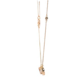 Vibrant Colored Stone Necklaces 14K Gold Rosé 1.00 Carat Morganite & 0.27 Carats Diamond Halo Necklace, 18 Inch