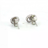 Classic & Contemporary 18K White Gold 0.27 Carats Diamond Circle Stud Earrings