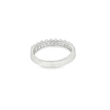 Elegant & Trendy 18K White Gold 0.35 Carats Diamond Stackable Ring