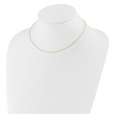 Elegant & Durable Designs 10K Gold Yellow 0.95mm Diamond Cut Round Cable Link Chain, 18 Inch Adjustable