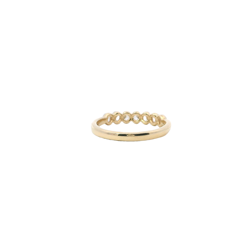 14K Yellow Gold Diamond Anniversary Ring, 0.60ctw, 7 Oval Diamonds
