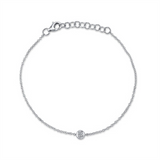 Sophisticated & Timeless Diamond Bracelets 14K White Gold 0.06 Carats Diamond Bracelet - 7 Inch