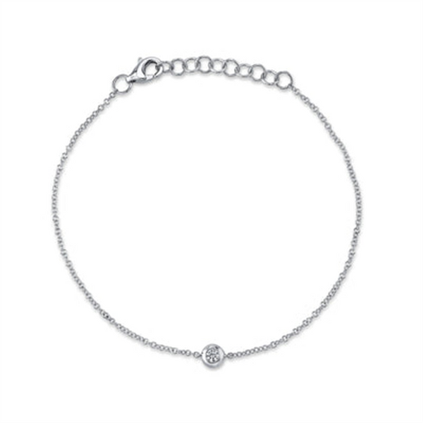 Sophisticated & Timeless Diamond Bracelets 14K White Gold 0.06 Carats Diamond Bracelet - 7 Inch