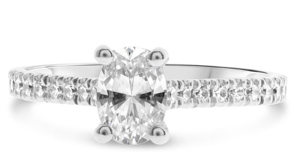 White 14 Karat Gold 0.23 Carats Diamond Semi-Mount Engagement Ring