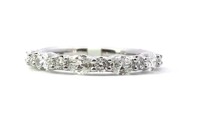 White 14 Karat Gold 0.80 Carats Diamond Anniversary Band
