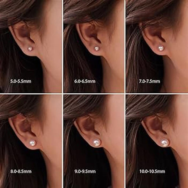 Timeless & Sophisticated Design Yellow14K Gold Fresh Water Pearl 7-7.5MM Stud Earrings