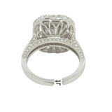 Elegant & Trendy Vintage Inspired 18K White Gold 2.67 Carats Multi-cut Diamond Cluster Halo Ring