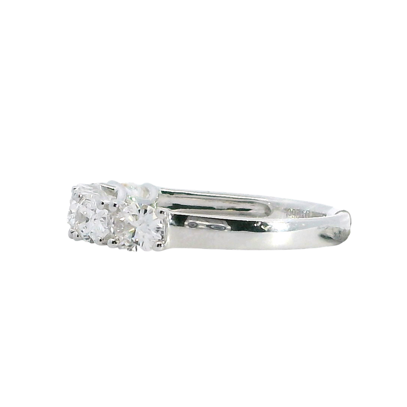 Elegant Diamond Bands 18K Gold White 1.26 Carats Diamond Anniversary Band