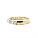 Elegant Diamond Bands 10K Gold Yellow Stackable 3/4 Carats Diamond Anniversary Band