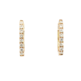 Classic & Contemporary 14K Yellow Gold 1/3  Carats Diamond Medium Oval Hoop Earrings