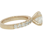 14K Yellow Gold 2.80 Carats Lab Grown Diamond Engagement Ring