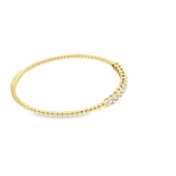 Sophisticated & Timeless Diamond Bracelets 14K Yellow Gold 0.98 Carats Diamond Flexible Bangle Bracelet - 6.75 Inch