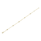 Sophisticated & Timeless Diamond Bracelets 14K Yellow Gold Diamonds By The Yard Sparkle Chain Bracelet - 0.10 CTW - 7 Inch