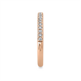 Elegant Diamond Bands 14K Rosé Gold 0.18 Carats Diamond Stackable Band