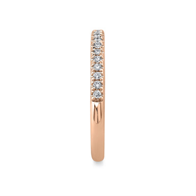 Elegant Diamond Bands 14K Rosé Gold 0.18 Carats Diamond Stackable Band