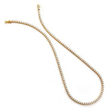 Elegant Diamond Necklaces 18K Gold Yellow 12.99 Carats Diamond Tennis Necklace - 17 Inch