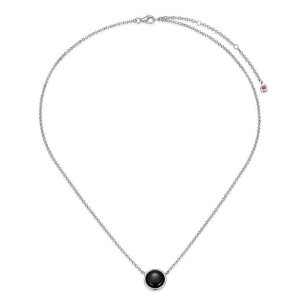 White Sterling Silver Drop Necklace