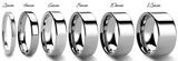 Timelss & Classic Wedding Bands White 14K Gold Stackable 2mm Polished Flat Wedding Band
