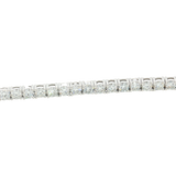 Elegant Diamond Necklaces 14K White Gold 12.05 Carats Lab Grown Diamond Tennis Necklace - 17 Inch