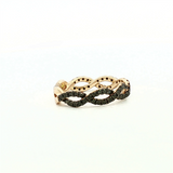Elegant & Trendy 14K Yellow  Gold 0.73 Carats Black Diamond Braided Ring