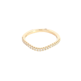 Elegant Diamond Bands 14K Yellow Gold 0.15 Carats Diamond Contoured Band