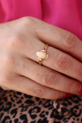 Bold & Elegant 14K Gold Yellow Accented Color Stone Fashion Rings - Diamond 1.54 Carats & Diamond 0.07 Carats